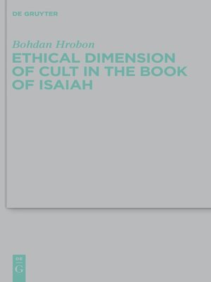 cover image of Ethical Dimension of Cult in the Book of Isaiah